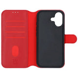 Rvelon iPhone 17 Fodral 4 Kortfack Löstagbart Skal Röd