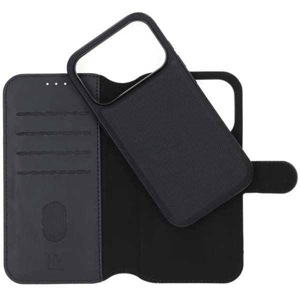 Rvelon iPhone 17 Pro Fodral 4 Kortfack Löstagbart Skal Svart