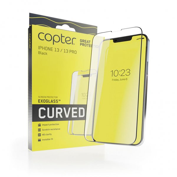 Copter iPhone 13/iPhone 13 Pro Skärmskydd Exoglass Curved