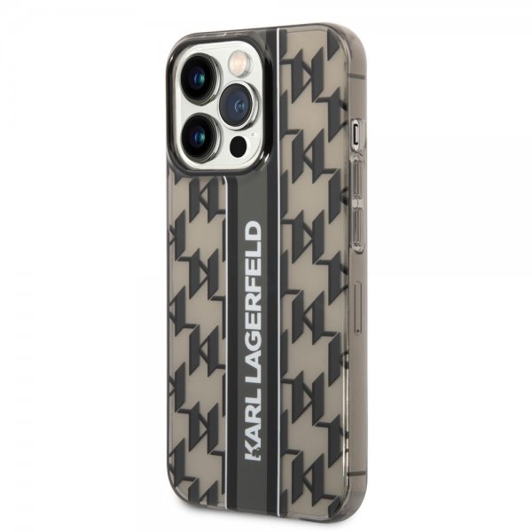 Karl Lagerfeld iPhone 14 Pro Skal Monogram Vertical Stripe Svart