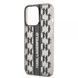 Karl Lagerfeld iPhone 14 Pro Skal Monogram Vertical Stripe Svart
