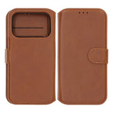 Rvelon iPhone 17 Pro Max Fodral 4 Kortfack Löstagbart Skal Brun