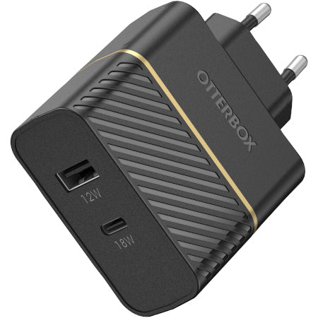 Otterbox Mobilladdare 30W USB-C PD & USB-A Black Shimmer