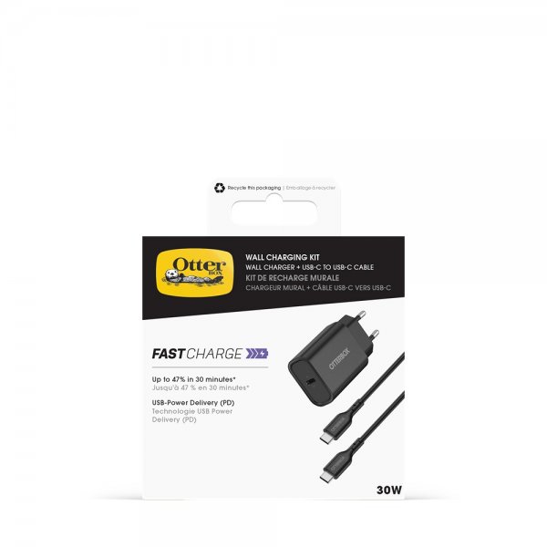 Otterbox Laddare med Kabel USB-C 30W 1m Svart