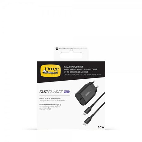Otterbox Laddare med Kabel USB-C 30W 1m Svart