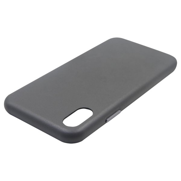 iPhone X/iPhone Xs Skal Läder Grå