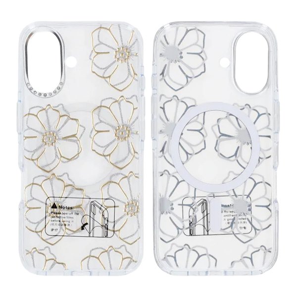 iPhone 17 Skal Mönster MagSafe Blommor