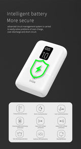 SiGN Mini Powerbank med Display 10 000mAh Vit