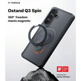 Torras Samsung Galaxy S26 Skal Ostand Q3 Spin Obsidian Black