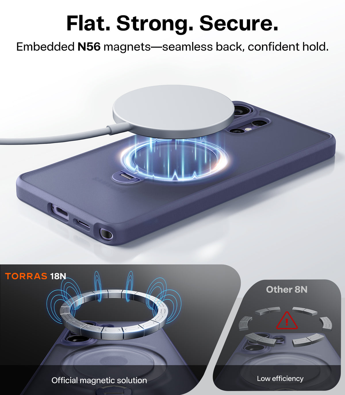 Torras Samsung Galaxy S26 Ultra Skal Ostand Q3 Spin Violet Surge