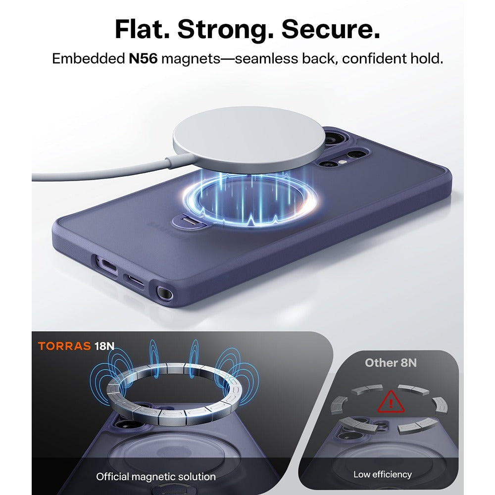 Torras Samsung Galaxy S26 Ultra Skal Ostand Q3 Spin Violet Surge