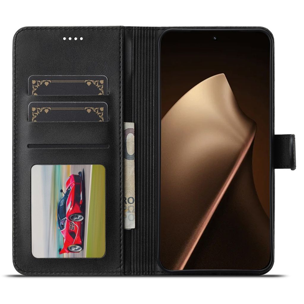 Lc.Imeeke Xiaomi 17T Fodral med Kortfack Stativfunktion Svart