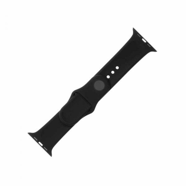 Fixed Apple Watch 38/40/41/42mm Armband Silicone Strap Svart