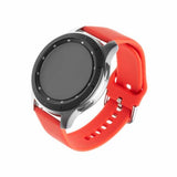 Fixed Samsung Galaxy Watch 22mm Armband Silicone Strap Röd