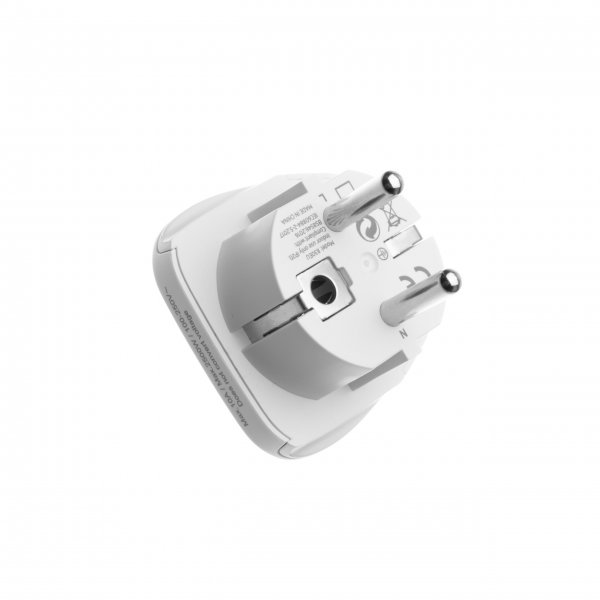 Fixed Reseadapter Schuko EU/Världen Vit
