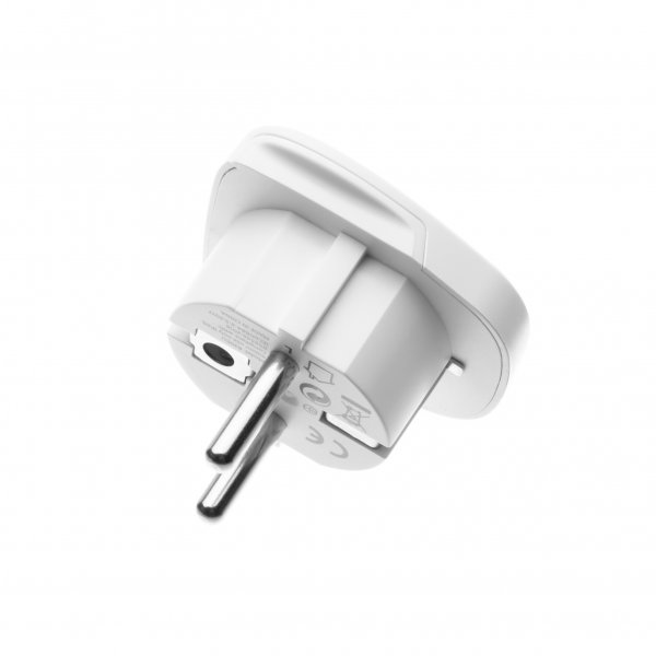 Fixed Reseadapter Schuko EU/Världen Vit