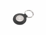 Fixed Apple AirTag Hållare Real Leather Keychain Case Svart