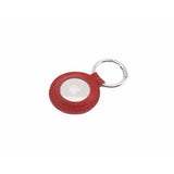 Fixed Apple AirTag Hållare Real Leather Keychain Case Röd