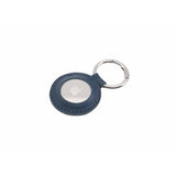 Fixed Apple AirTag Hållare Real Leather Keychain Case Blå