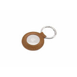 Fixed Apple AirTag Hållare Real Leather Keychain Case Brun