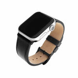 Fixed Apple Watch 44/45/46mm/Apple Watch Ultra Armband Leather Strap Svart