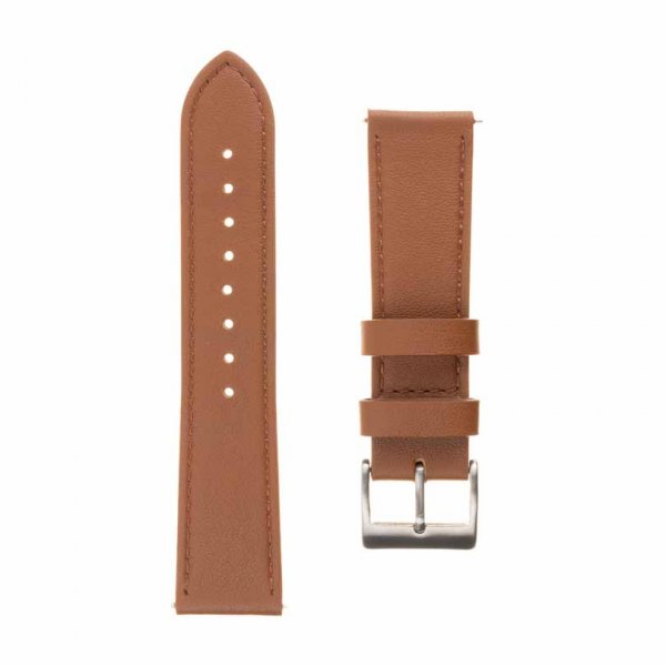 Fixed Samsung Galaxy Watch 22mm Armband Leather Strap Brun
