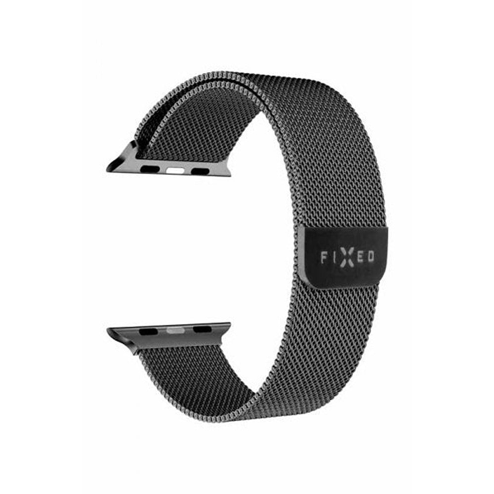 Fixed Apple Watch 44/45/46mm/Apple Watch Ultra Armband Mesh Strap Svart