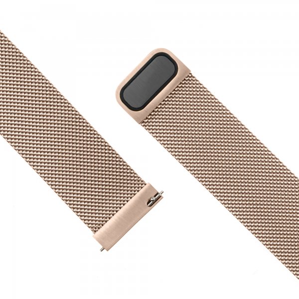 Fixed Samsung Galaxy Watch 22mm Armband Mesh Strap Roseguld