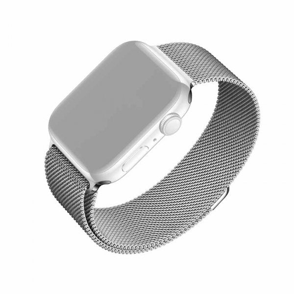 Fixed Apple Watch 38/40/41/42mm Armband Mesh Strap Silver