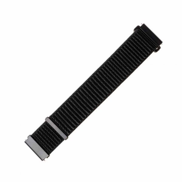 Fixed Samsung Galaxy Watch 22mm Armband Nylon Strap Svart