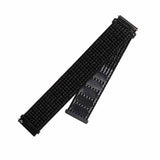 Fixed Samsung Galaxy Watch 20mm Armband Nylon Strap Reflective Svart