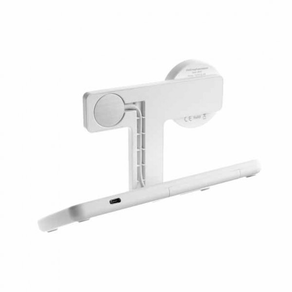 Fixed Trådlös Laddare MagPowerstation 3in1 Stand MagSafe Vit