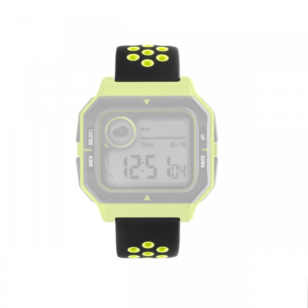 Fixed Samsung Galaxy Watch 20mm Armband Sport Silicone Strap Black Lime