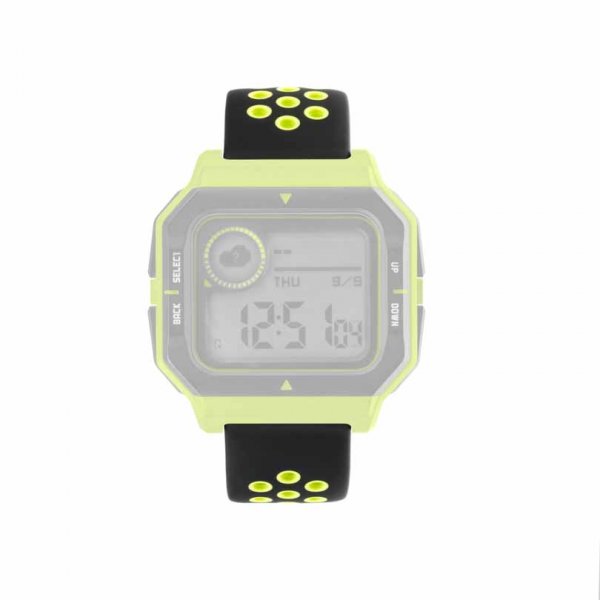 Fixed Samsung Galaxy Watch 22mm Armband Sport Silicone Strap Black Lime