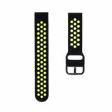 Fixed Samsung Galaxy Watch 22mm Armband Sport Silicone Strap Black Lime