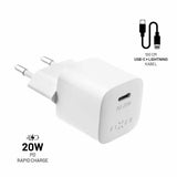 Fixed Laddare med Kabel Mini PD Travel Charger Kit USB-C/Lightning 20W Vit