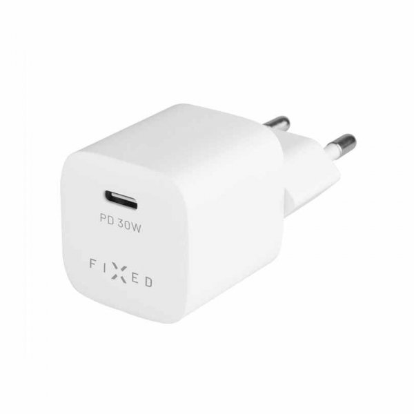 Fixed Laddare Mini PD Travel Charger USB-C 30W Vit