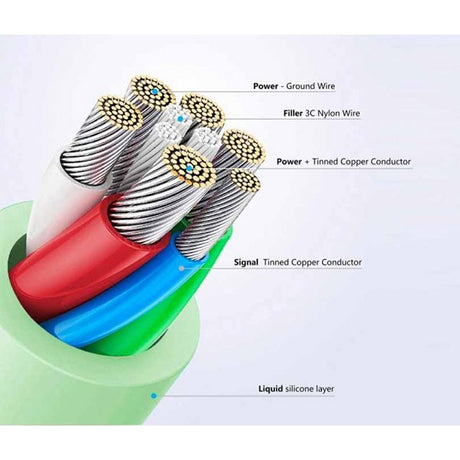 Fixed Kabel Liquid Silicone USB-C/USB-C 1.2m Svart