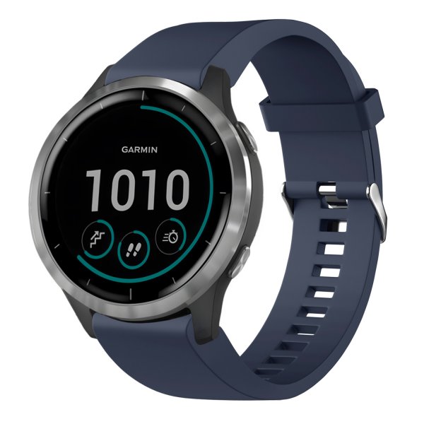 Fixed Garmin QuickFit 20mm Armband Silicone Strap Blå