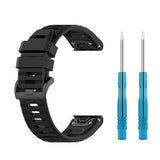 Fixed Garmin QuickFit 22mm Armband Silicone Strap Svart