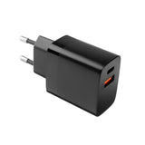 Fixed Laddare med USB-C Kabel 1m 2xUSB-A 17W Svart