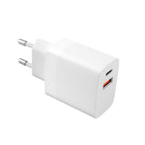 Fixed Laddare med USB-C Kabel 1m 2xUSB-A 17W Vit