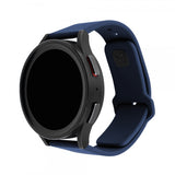 Fixed Samsung Galaxy Watch 20mm Armband Silicone Sporty Strap Blå