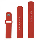Fixed Samsung Galaxy Watch 20mm Armband Silicone Sporty Strap Röd