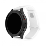 Fixed Samsung Galaxy Watch 20mm Armband Silicone Sporty Strap Vit