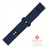 Fixed Samsung Galaxy Watch 22mm Armband Silicone Sporty Strap Blå