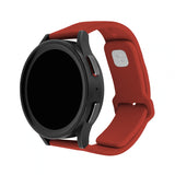 Fixed Samsung Galaxy Watch 22mm Armband Silicone Sporty Strap Röd