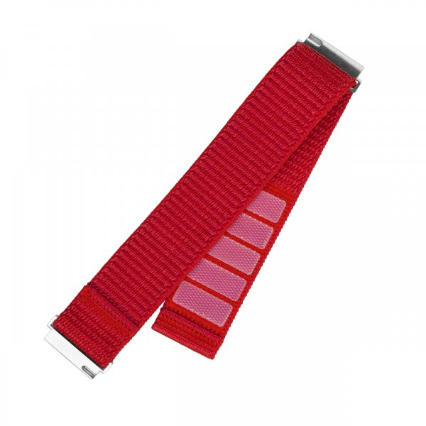 Fixed Samsung Galaxy Watch 20mm Armband Nylon Sporty Strap Röd