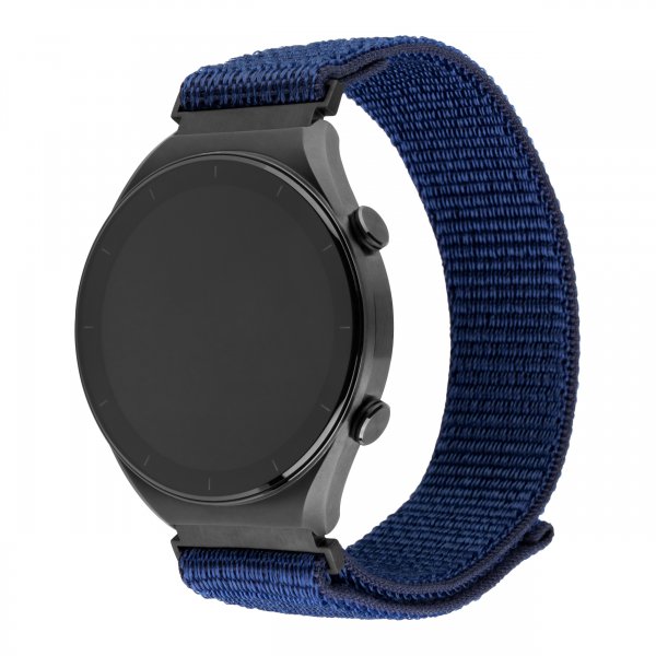 Fixed Samsung Galaxy Watch 20mm Armband Nylon Sporty Strap Blå