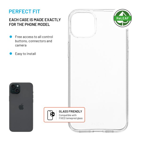 Fixed iPhone 14 Plus/iPhone 15 Plus Skal ReStory Transparent